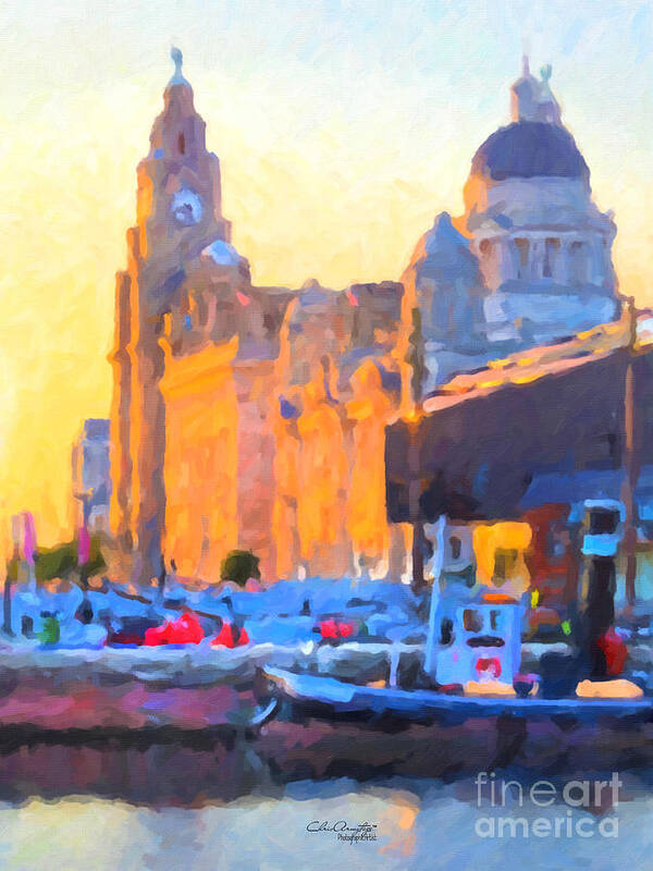 Liverpool Art Print featuring the painting Port of Liverpool, England by Chris Armytage