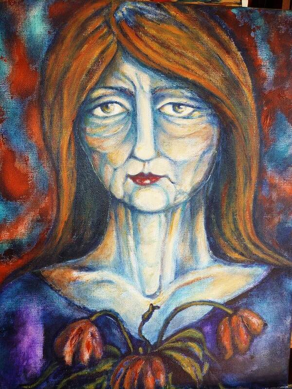 Woman Art Print featuring the painting Postmenopausal by Rae Chichilnitsky