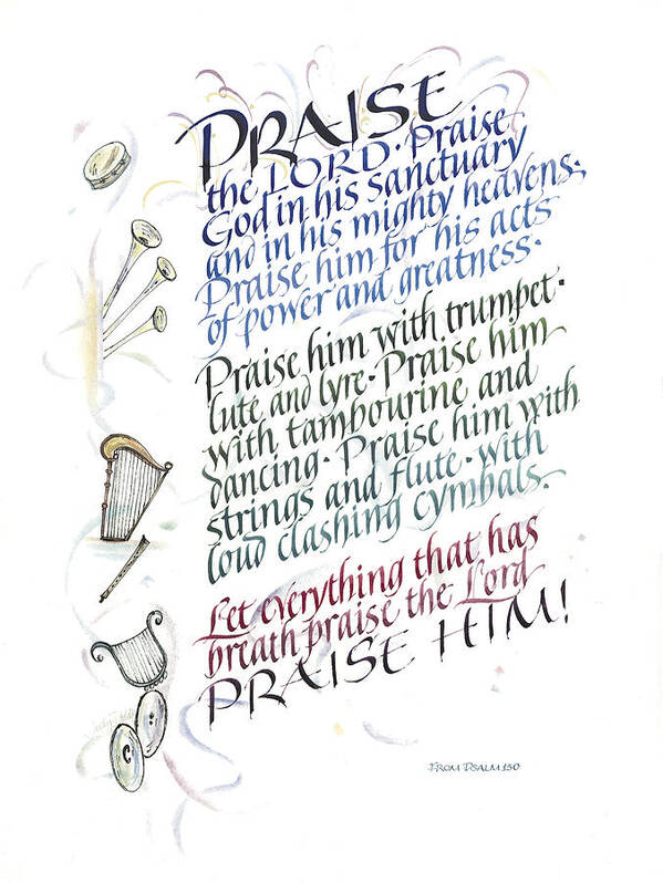 Achievement Art Print featuring the painting Praise the Lord by Judy Dodds