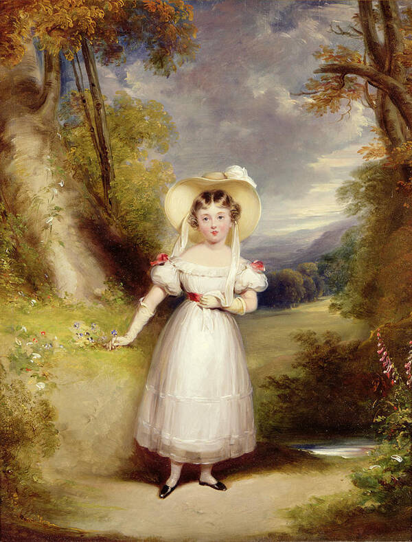 Princess Art Print featuring the painting Princess Victoria aged nine by Stephen Catterson the Elder Smith