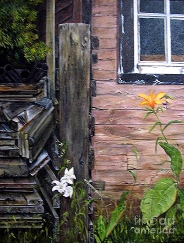 Shed Art Print featuring the painting Proud To Be Orange by AMD Dickinson