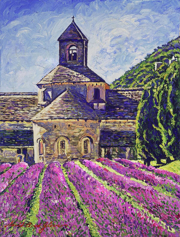 Impressionist Art Print featuring the painting Purple Gardens Provence by David Lloyd Glover
