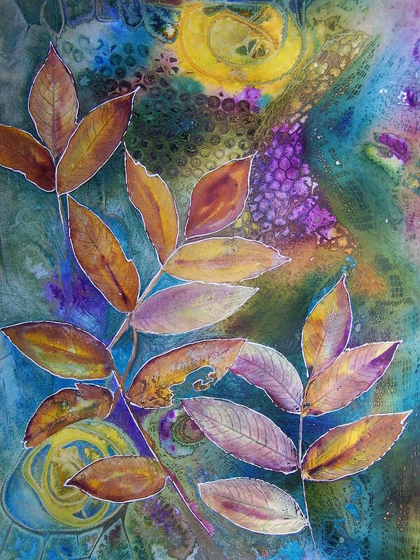 Mixed Media Art Print featuring the painting Rays of Hope by Vijay Sharon Govender