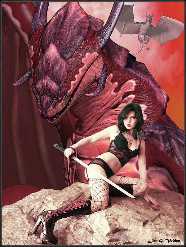Dragon Art Print featuring the photograph Rebel Dragon by Jon Volden