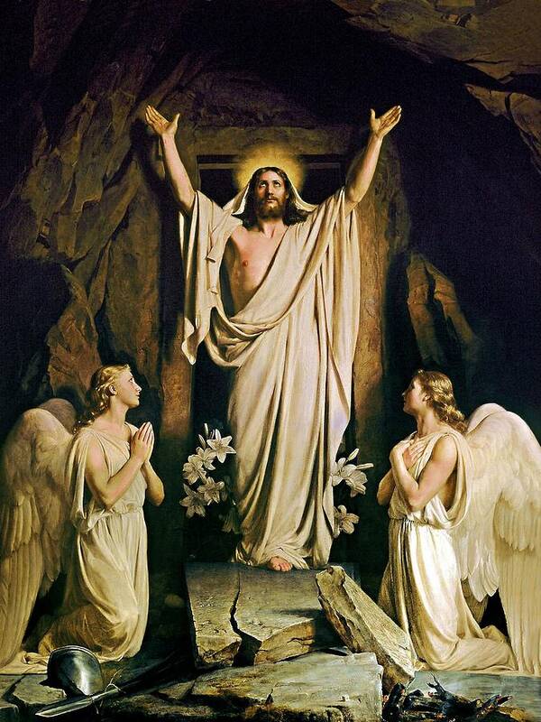 Resurrection Art Print featuring the painting Resurrection by Carl Heinrich Bloch