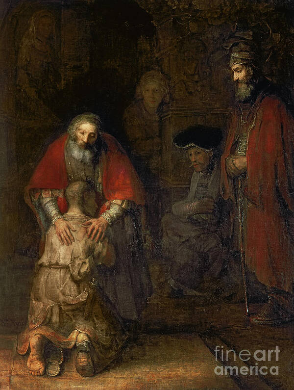 Return Art Print featuring the painting Return of the Prodigal Son by Rembrandt Harmenszoon van Rijn