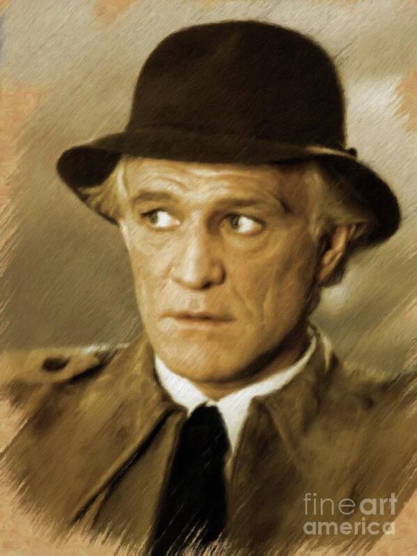 Richard Art Print featuring the painting Richard Harris, Vintage Actor by Esoterica Art Agency
