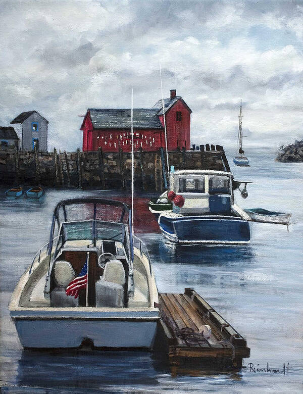 Motif #1 Art Print featuring the painting Rockport by Lisa Reinhardt