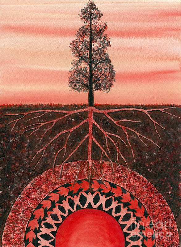 Chakra Art Print featuring the painting Root Chakra by Catherine G McElroy