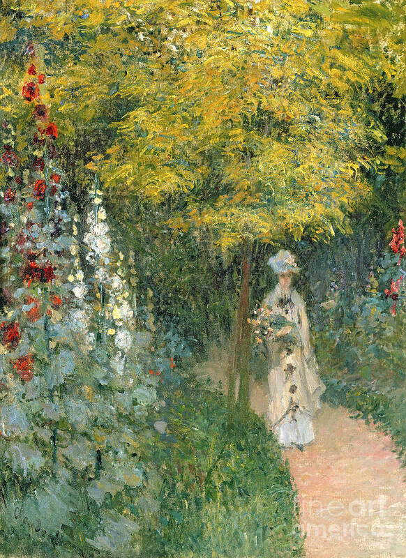 Rose Art Print featuring the painting Rose Garden by Claude Monet