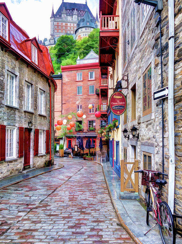 Quebec City Art Print featuring the photograph Rue du Cul de Sac by David Thompsen