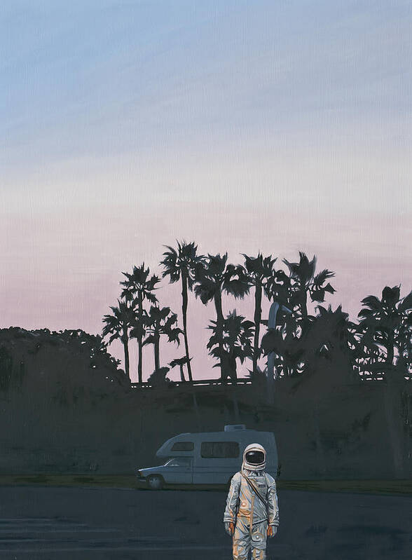 #faatoppicks Art Print featuring the painting RV Dusk by Scott Listfield