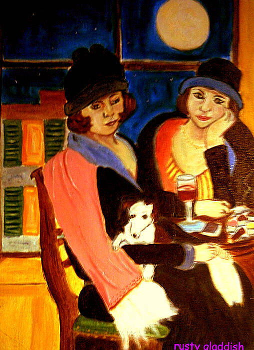 1920s Art Print featuring the painting Sad Cafe by Rusty Gladdish