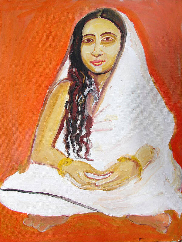 Paintings In Acrylics And Oils On --- Indian Saints Art Print featuring the painting Saint 4 by Anand Swaroop Manchiraju