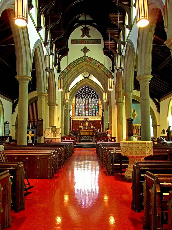 Christ Church Cathedral Fredericton Art Print featuring the photograph Sanctuary Christ Church Cathedral 2 by Mark Sellers