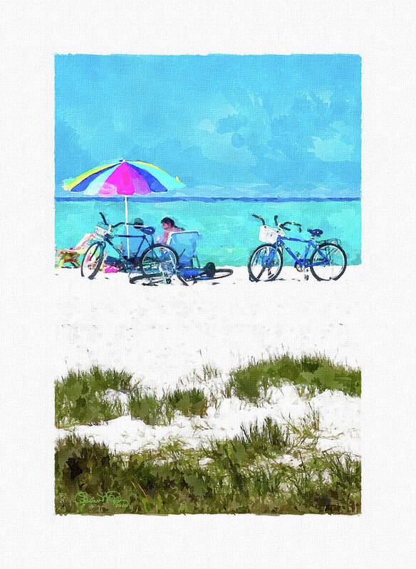 Susan Molnar Art Print featuring the photograph Siesta Key Beach Bikes by Susan Molnar