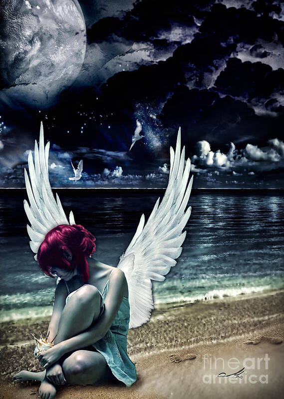 Silence Of An Angel Art Print featuring the photograph Silence of an Angel by Mo T