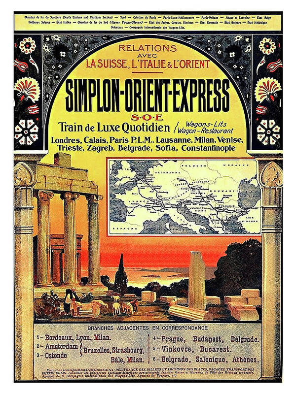 Simplon Art Print featuring the painting Simplon - Orient Express by Long Shot