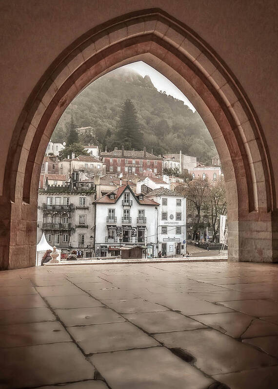 Sintra Art Print featuring the photograph Sintra Through The Arch by Julie Palencia
