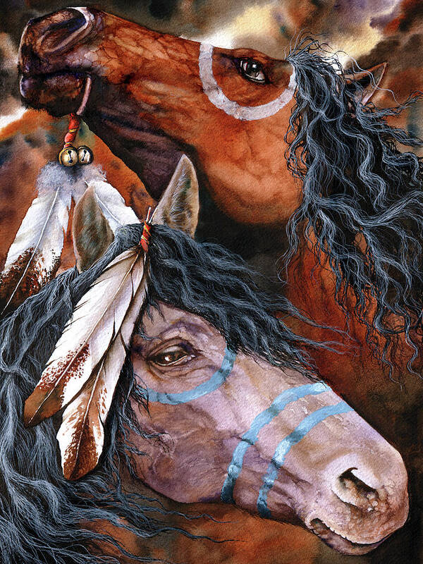 Horses Art Print featuring the painting Something In The Air by Peter Williams