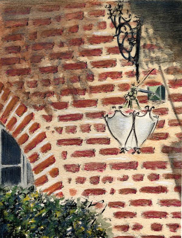 Brick Art Print featuring the painting South Adger's Afternoon by Thomas Hamm