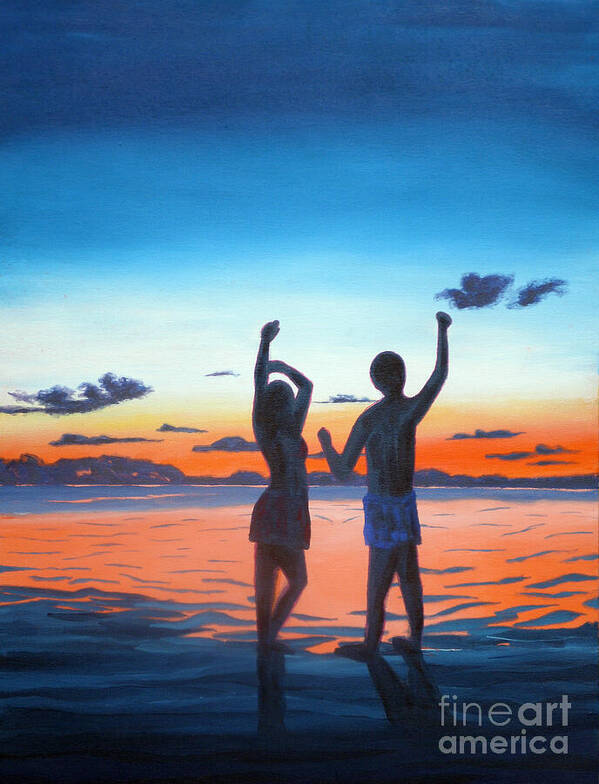 Sunrise Art Print featuring the painting Special Moment by Blaine Filthaut