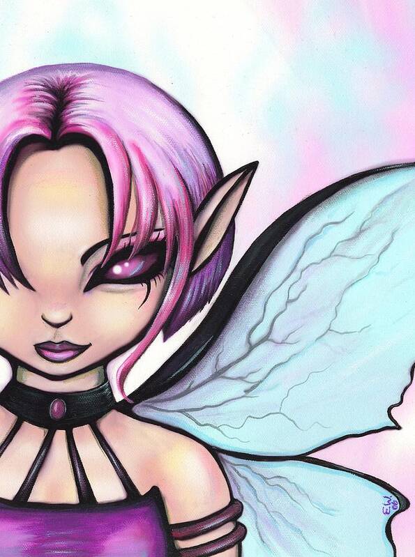 Purple Fairy Art Print featuring the painting Spectra by Elaina Wagner