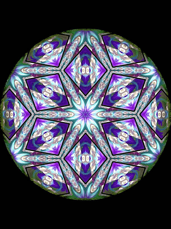 Mandala Art Print featuring the digital art Spring Garden Mandala by Susan Maxwell Schmidt