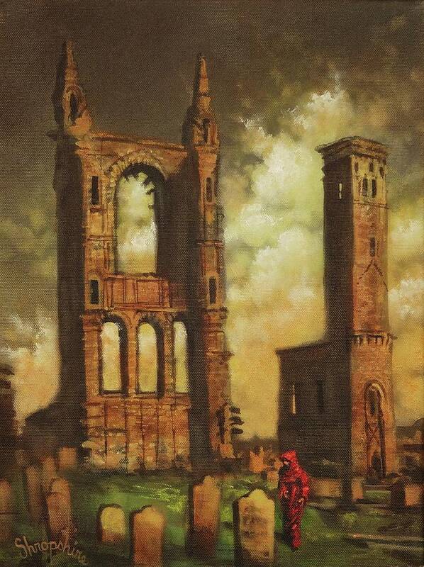 St Andrews Cathedral; Fife Art Print featuring the painting St Andrews Cathedral by Tom Shropshire