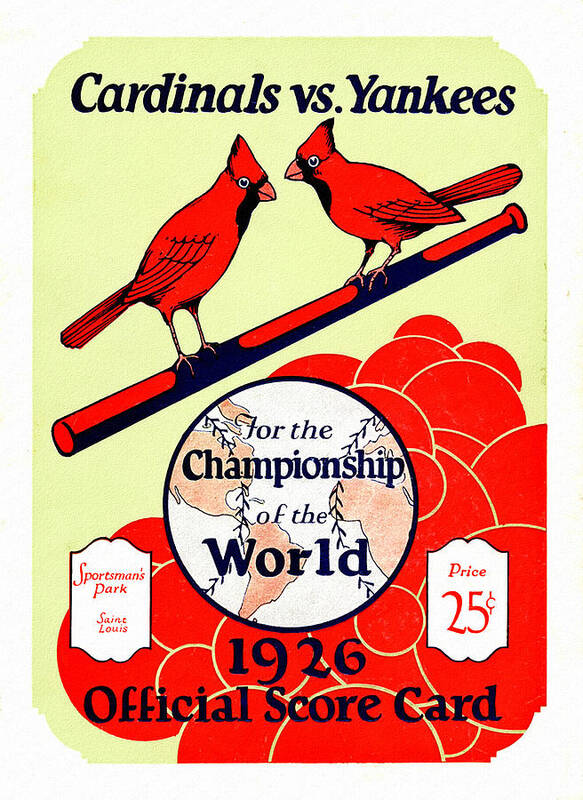 St. Louis Cardinals 1926 World Series Program Art Print