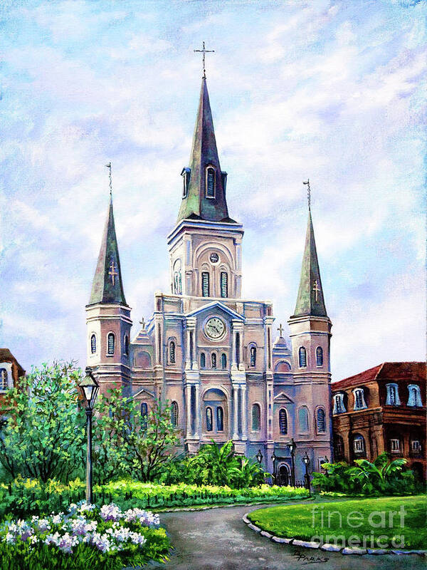New Orleans Art Art Print featuring the painting St. Louis Cathedral by Dianne Parks