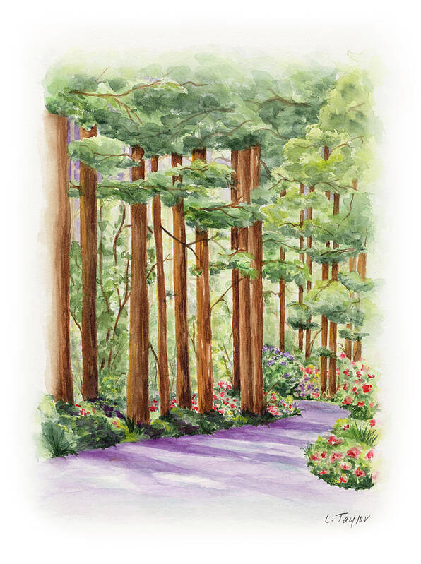 Forest Art Print featuring the painting Standing Tall by Lori Taylor