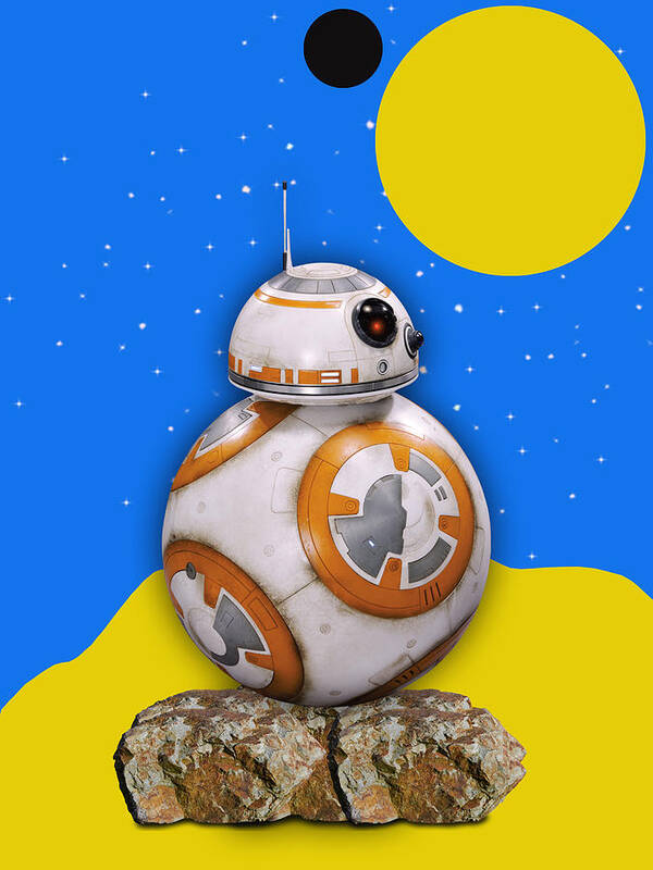 Bb-8 Art Print featuring the mixed media Star Wars BB8 Collection by Marvin Blaine