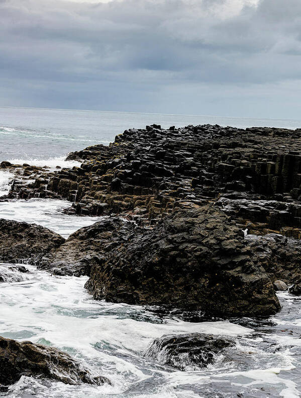 Landscape Art Print featuring the photograph Stormy Giant's Causeway by Elvis Vaughn