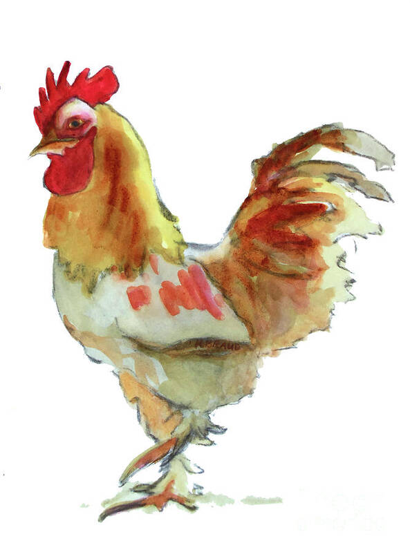 Rooster Art Print featuring the painting Strut Your Stuff 4 by Kathy Braud