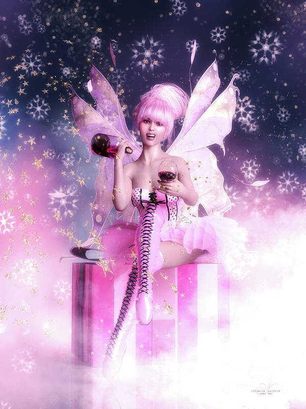 Sugar Plum Fairy Art Print featuring the digital art Sugar Plum Fairy by Shanina Conway