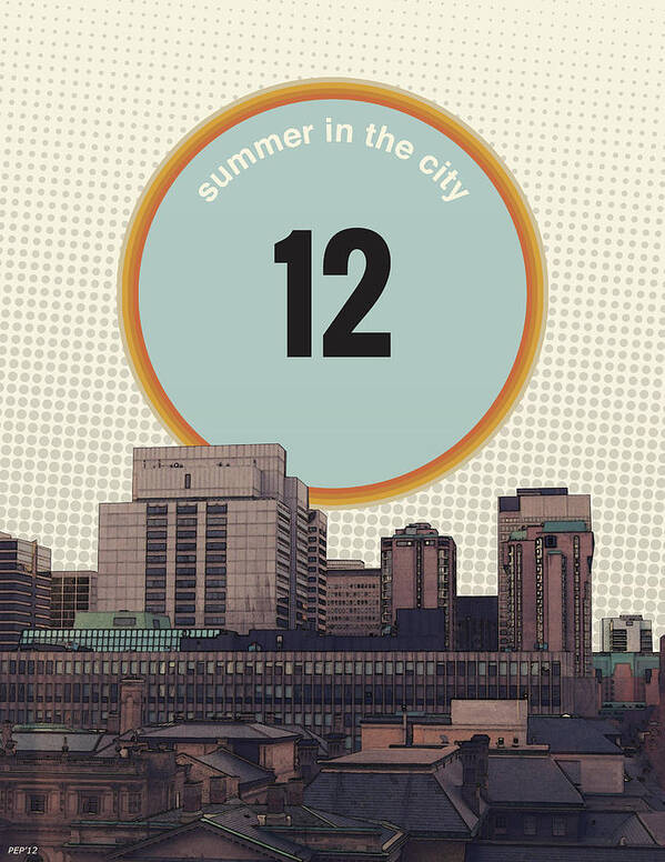 Graphic Design Art Print featuring the photograph Summer In The City by Phil Perkins