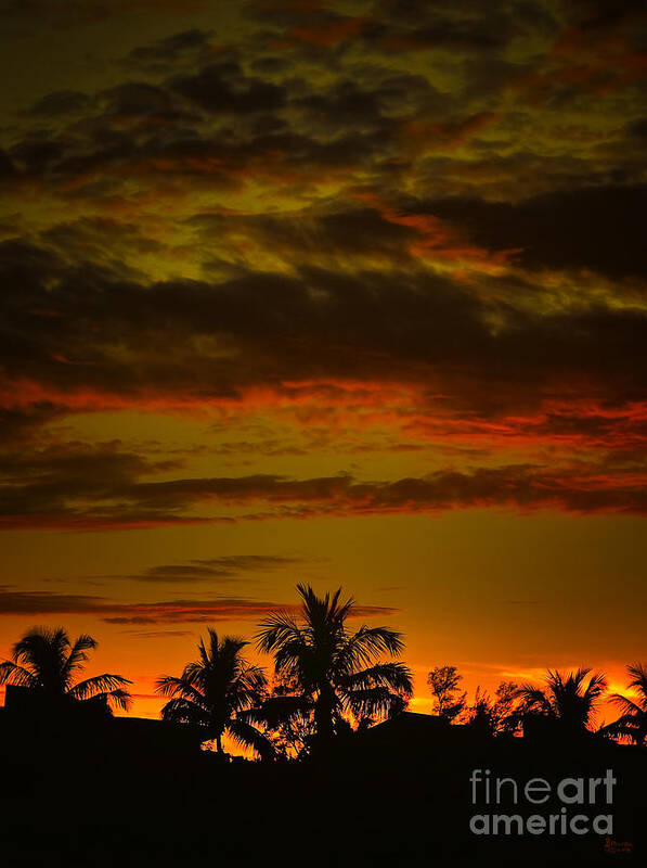 Sunset Art Print featuring the photograph Sunset on Sanibel Island I by Jeff Breiman