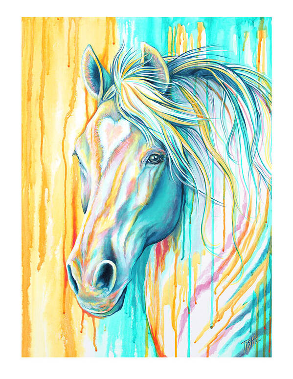 Horse Art Print featuring the painting Sweet Heart Horse by Tish Wynne