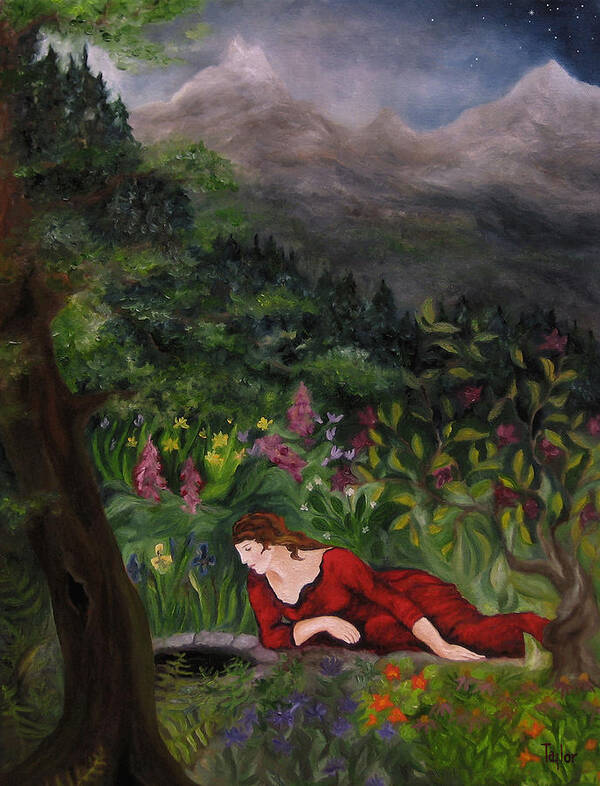 Fairy Tales Art Print featuring the painting Tansel of Loralin by FT McKinstry