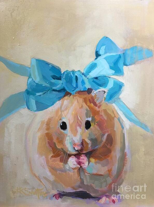 Hamster Art Print featuring the painting Teddy by Kimberly Santini