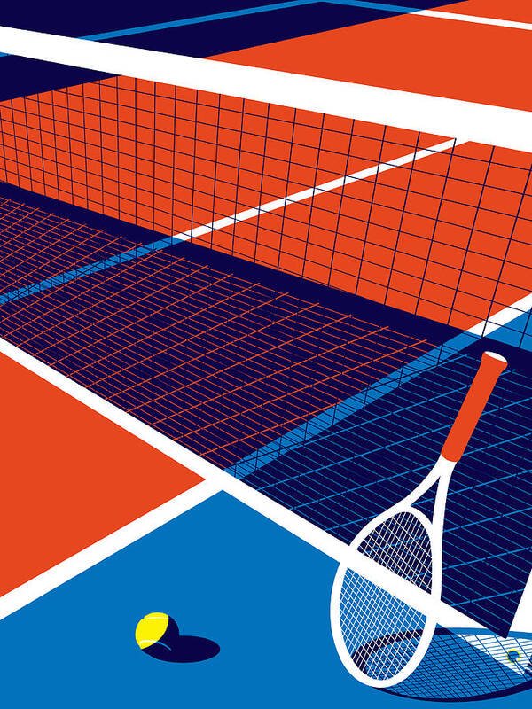 Digital Art Print featuring the digital art Tennis by Daro Khider