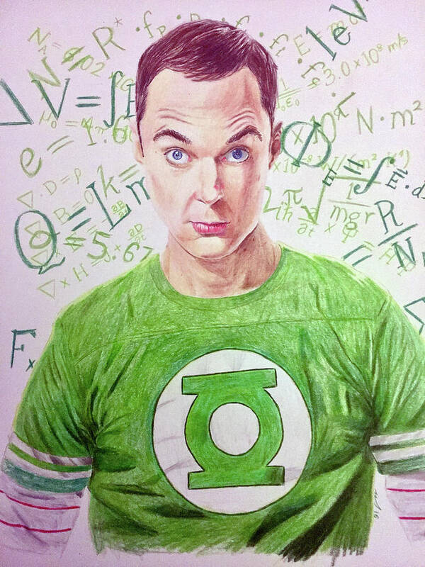 Sheldon Art Print featuring the drawing That's My Spot by Michael McKenzie