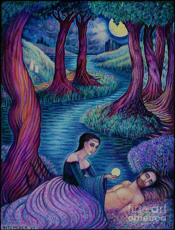 Drawing Art Print featuring the drawing The Awakening by Debra Hitchcock