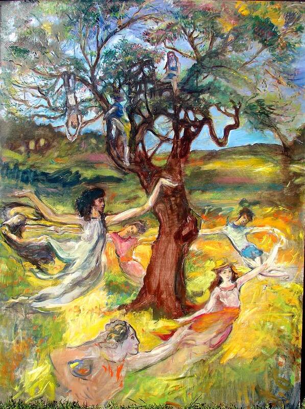 Allegorical Fantasy Art Print featuring the painting the Cinnamon Tree by Scott Cumming