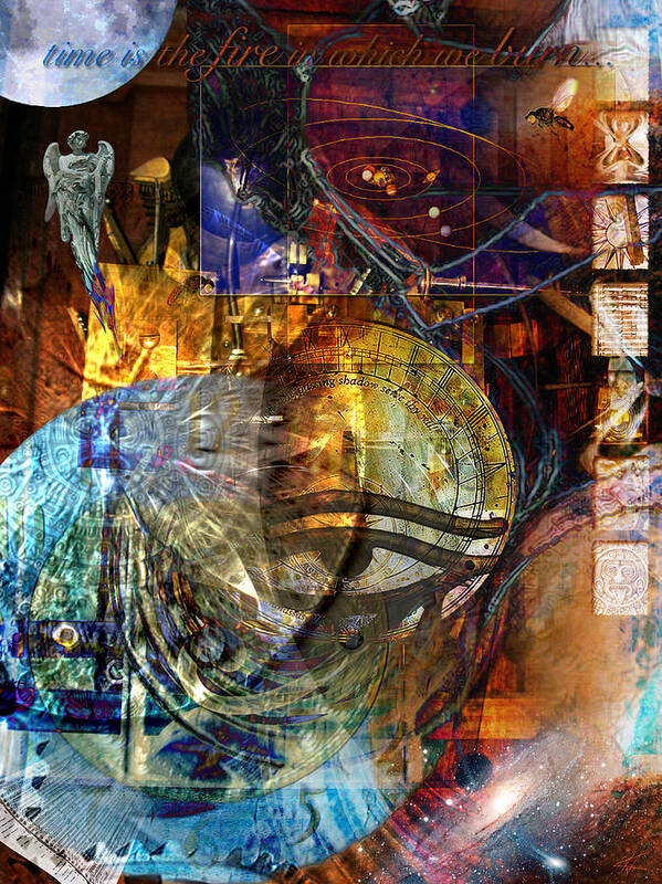 Digital Art Print featuring the digital art The Embers of Memory by Kenneth Armand Johnson