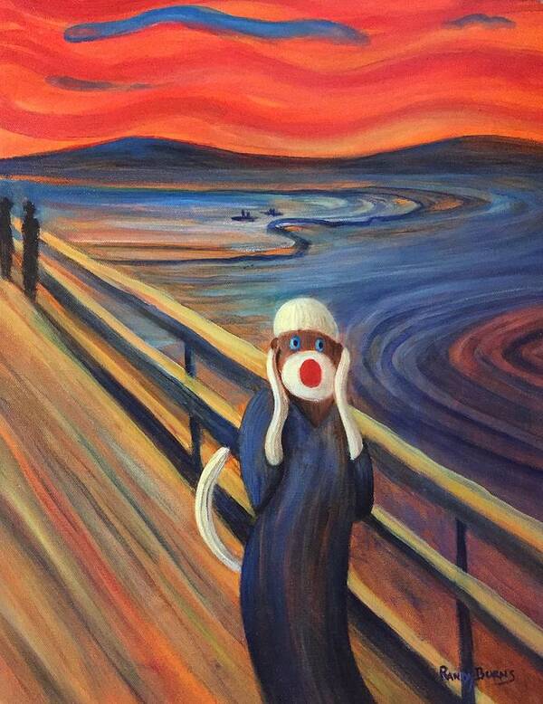 The Scream Art Print featuring the painting The Holler by Rand Burns