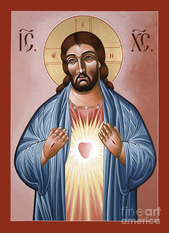 The Most Sacred Heart Of Jesus Art Print featuring the painting The Most Sacred Heart of Jesus 120 by William Hart McNichols