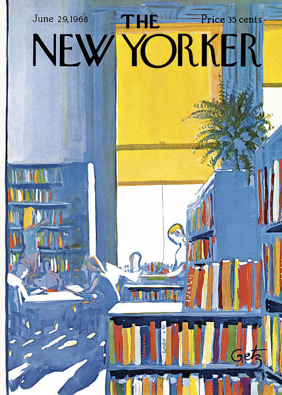 Books Art Print featuring the painting New Yorker June 29th 1968 by Arthur Getz