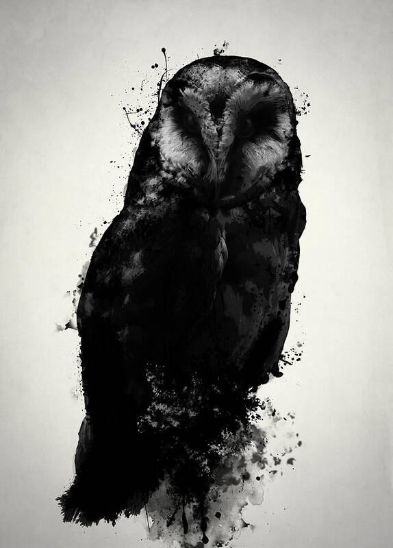 Owl Art Print featuring the mixed media The Owl by Nicklas Gustafsson